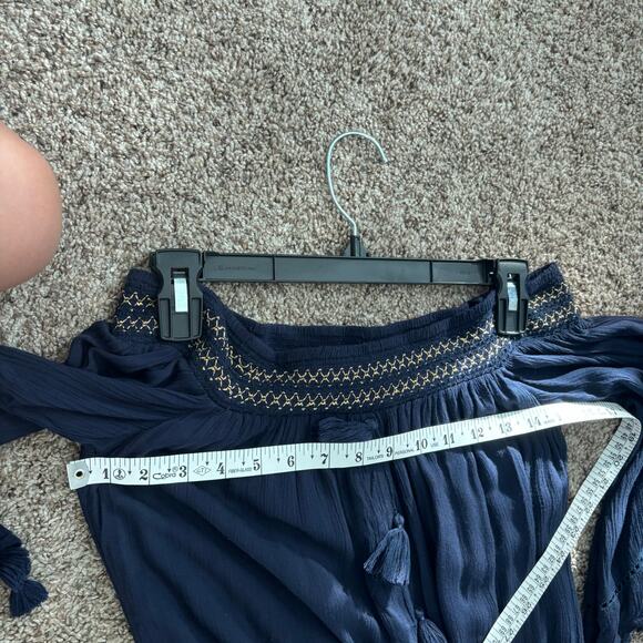 Lilly Pulitzer Women’s Navy Joelle Dress Boho Off The Shoulder Vacation Resort S - Picture 12 of 12